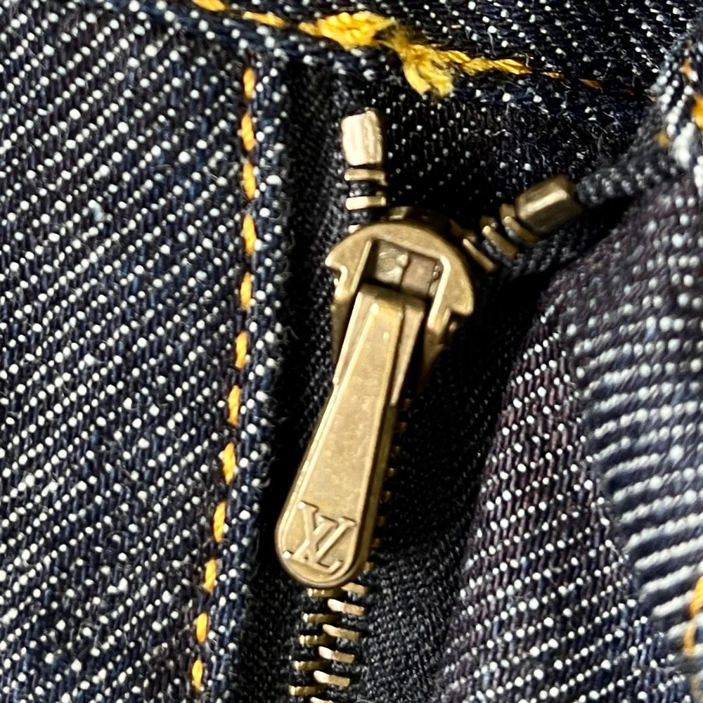 Auc Louis Vuitton Toile denim straight leg jeans - Picture 3 of 15